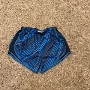 Blue and gray Nike running shorts!